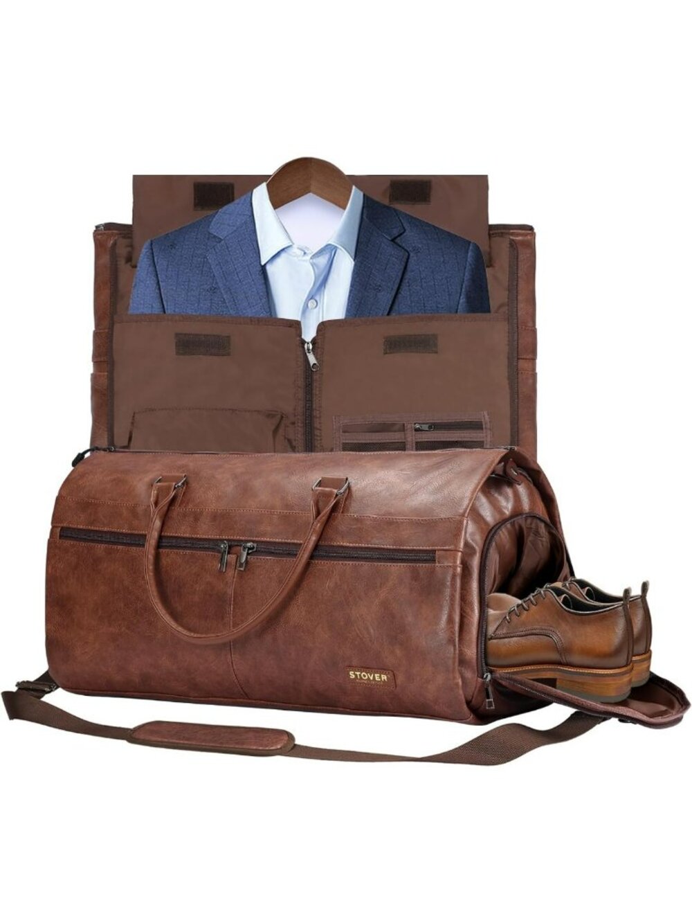 Large 2-in-1 Travel Duffle Bag for Men & Women - Convertible Carry-on with Shoe